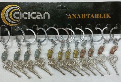 TABANCA ANAHTARLIK 12 Lİ PAKET KOD 6165 TABANCA ANAHTARLIK 12 Lİ PAKET KOD 6165