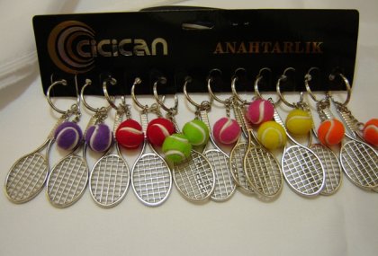 TENİS RAKET ANAHTARLIK 12-Lİ PAKET KOD 6526